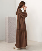 V-NECK GATHERED ONEPIECE