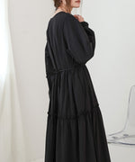 V-NECK GATHERED ONEPIECE