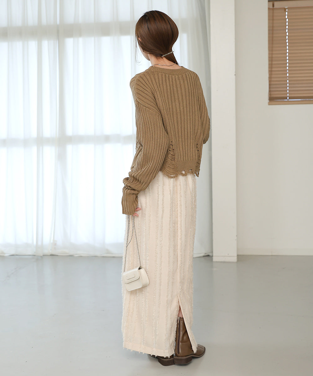 DAMAGE HEM KNIT