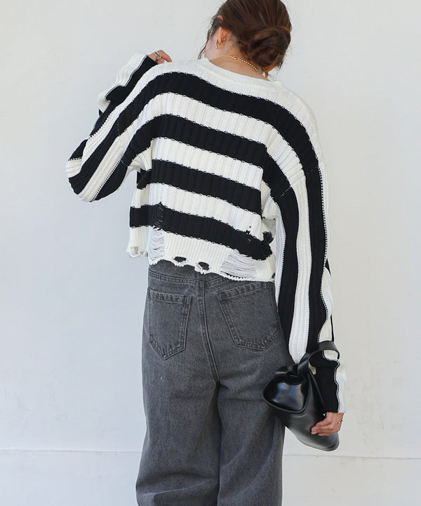 DAMAGE HEM KNIT