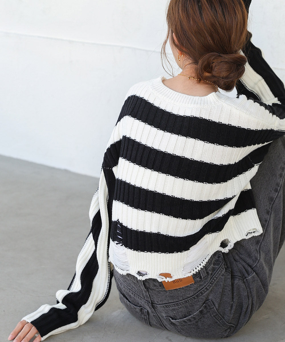 DAMAGE HEM KNIT