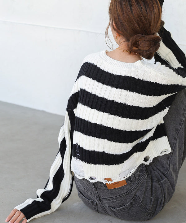 DAMAGE HEM KNIT