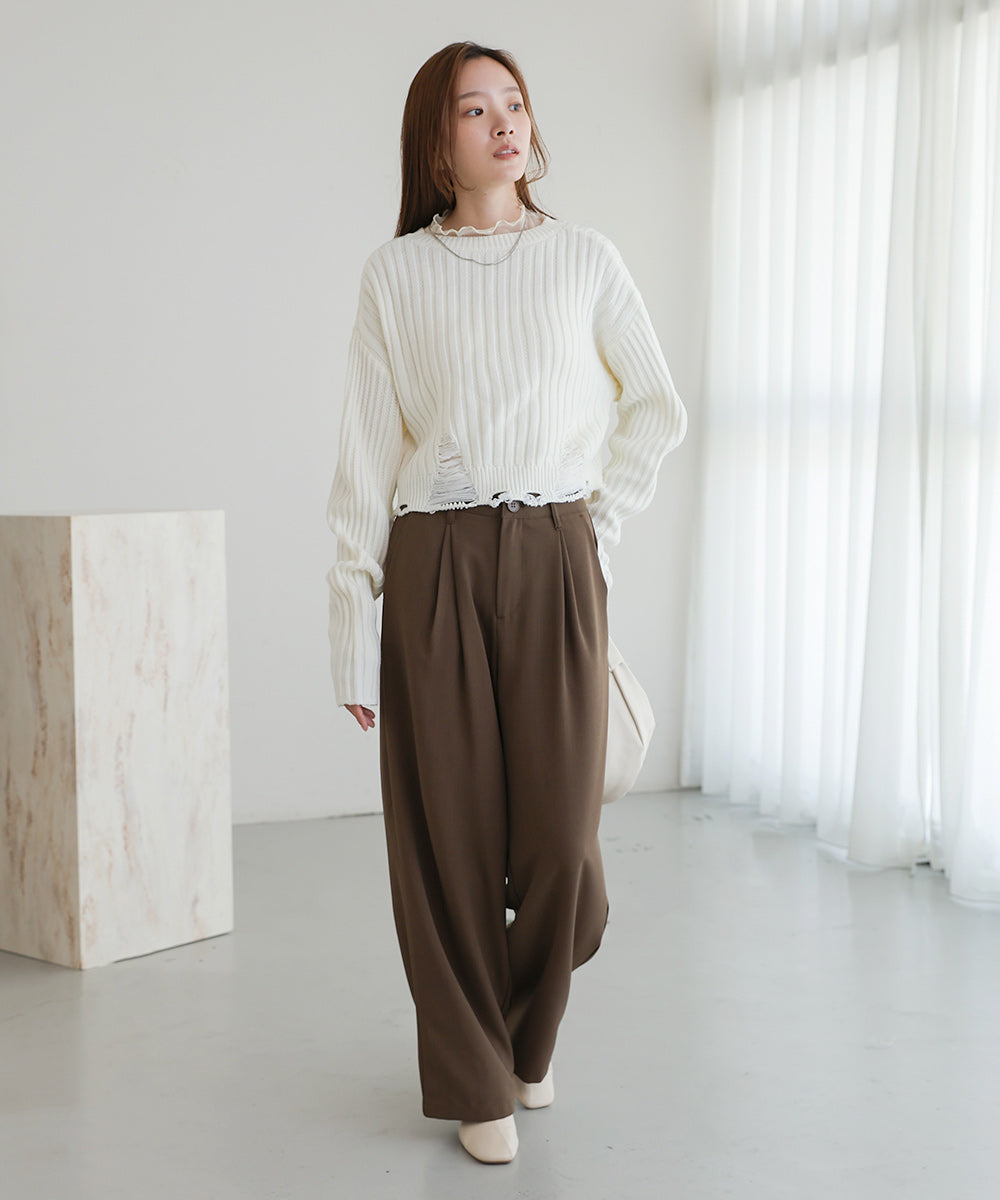 DAMAGE HEM KNIT