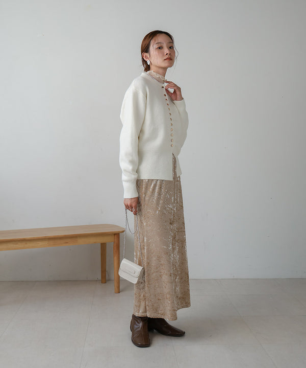 DOT BUTTON CARDIGAN TOPS