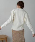 DOT BUTTON CARDIGAN TOPS