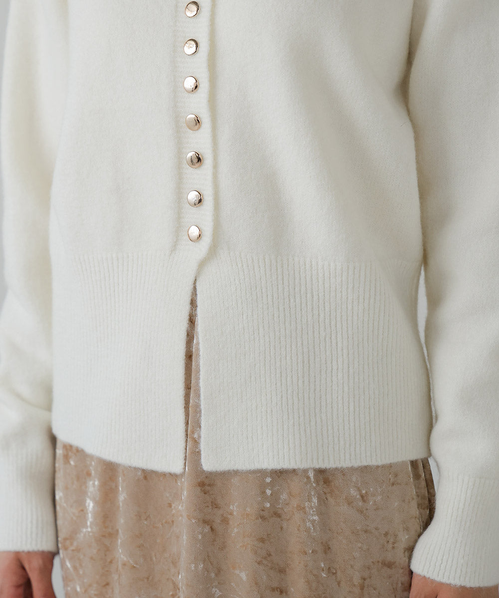 DOT BUTTON CARDIGAN TOPS