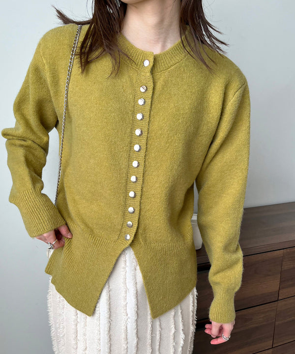 DOT BUTTON CARDIGAN TOPS