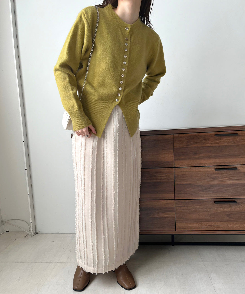 DOT BUTTON CARDIGAN TOPS