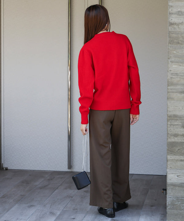 DOT BUTTON CARDIGAN TOPS
