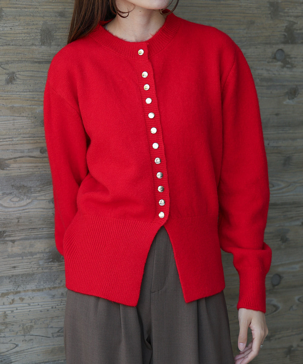 DOT BUTTON CARDIGAN TOPS