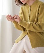 DOT BUTTON CARDIGAN TOPS