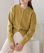 DOT BUTTON CARDIGAN TOPS