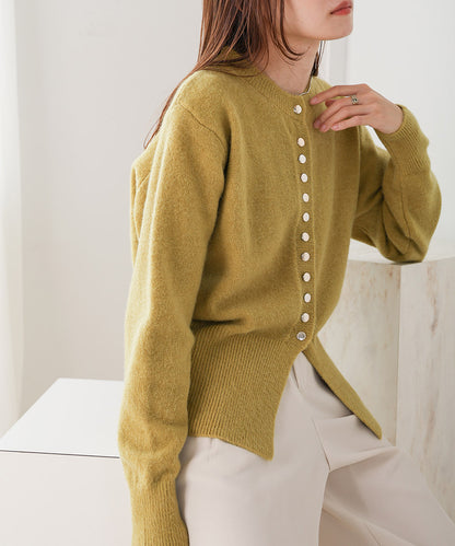 DOT BUTTON CARDIGAN TOPS