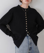 DOT BUTTON CARDIGAN TOPS