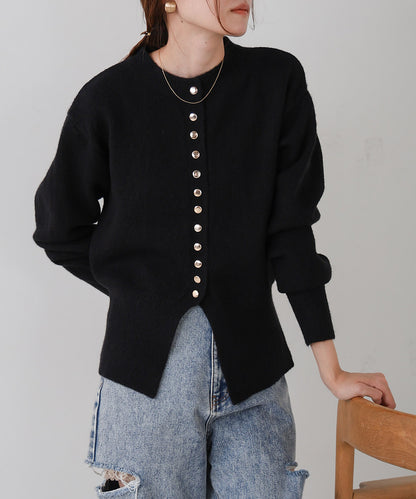 DOT BUTTON CARDIGAN TOPS