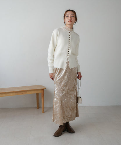DOT BUTTON CARDIGAN TOPS