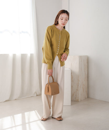 DOT BUTTON CARDIGAN TOPS