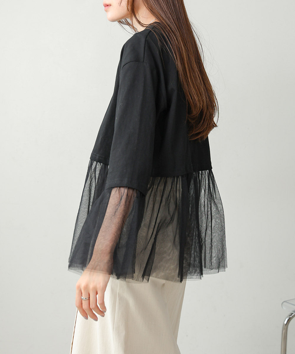 TULLE COMBINATION PULLOVER