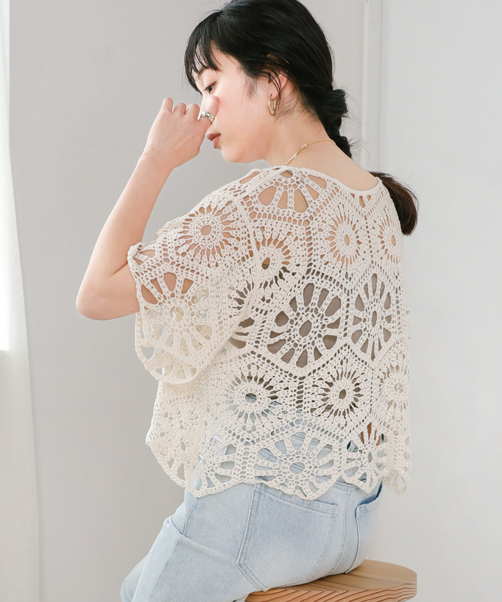 crochet half sleeve tops