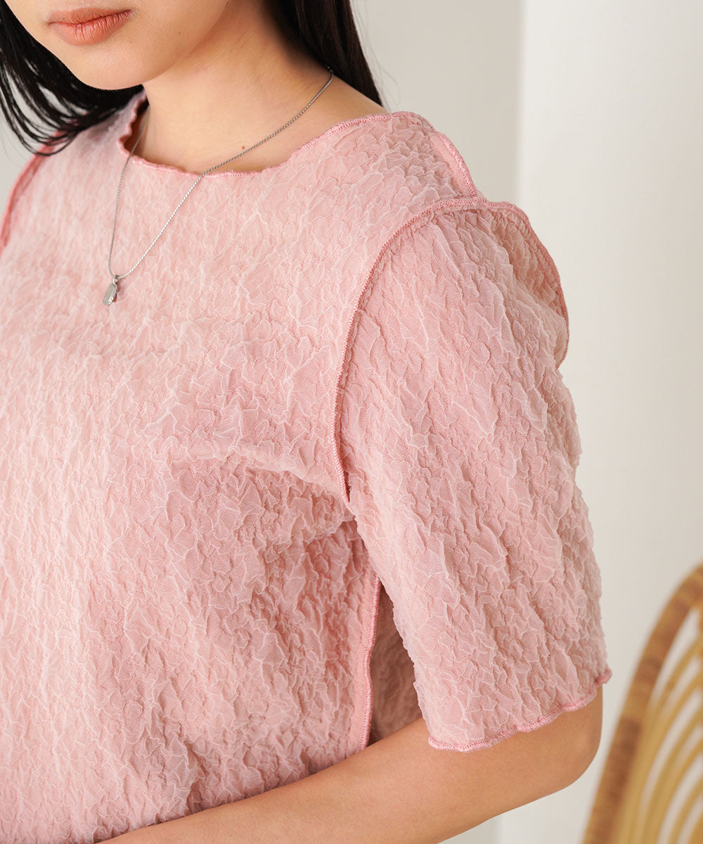 2way organdy wrinkle tops