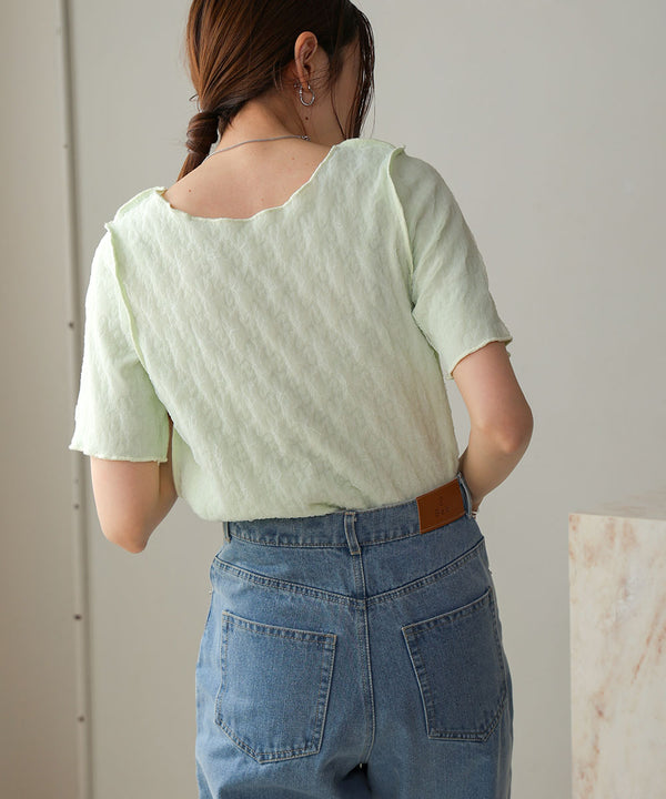 2way organdy wrinkle tops