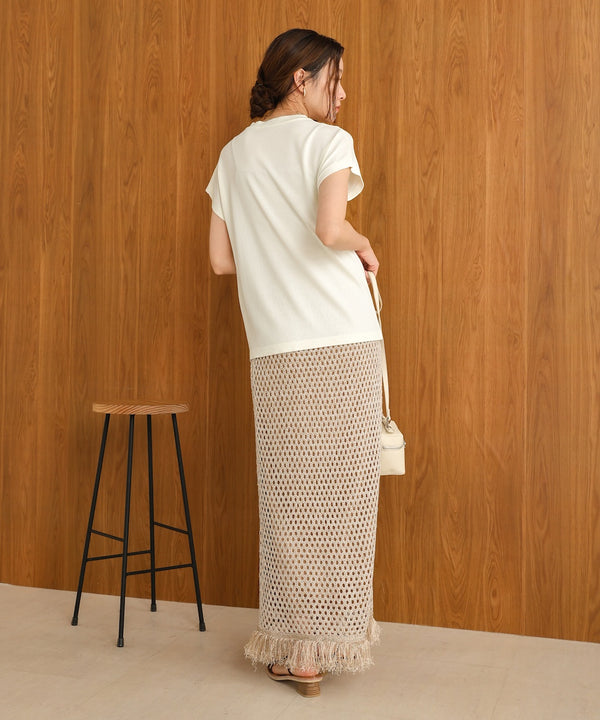 フレンチスリーブドライタッチトップス