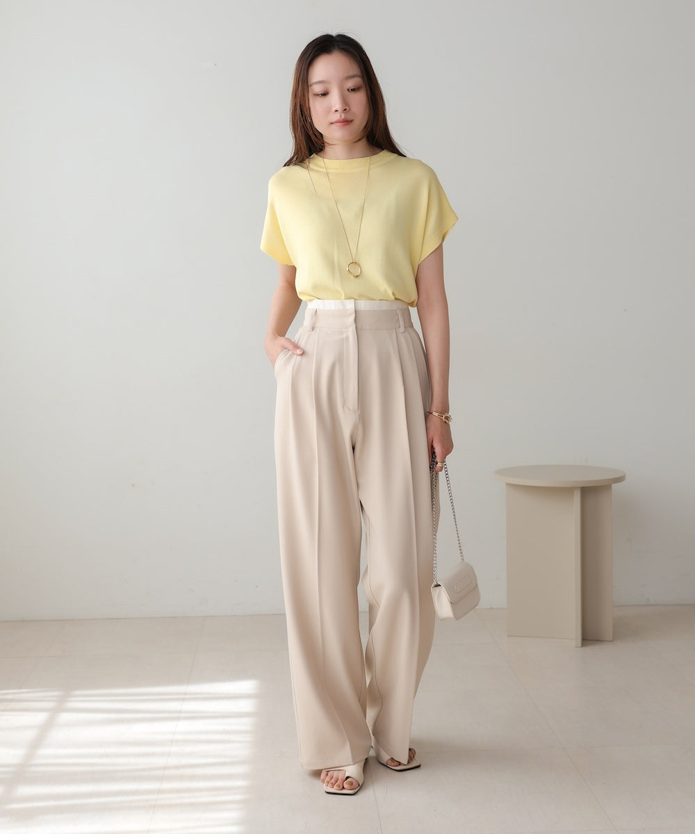 フレンチスリーブドライタッチトップス