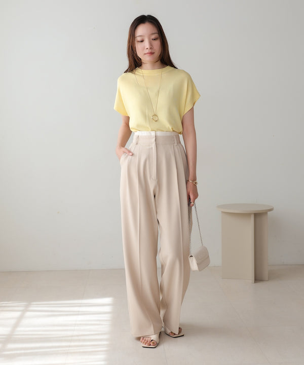 フレンチスリーブドライタッチトップス