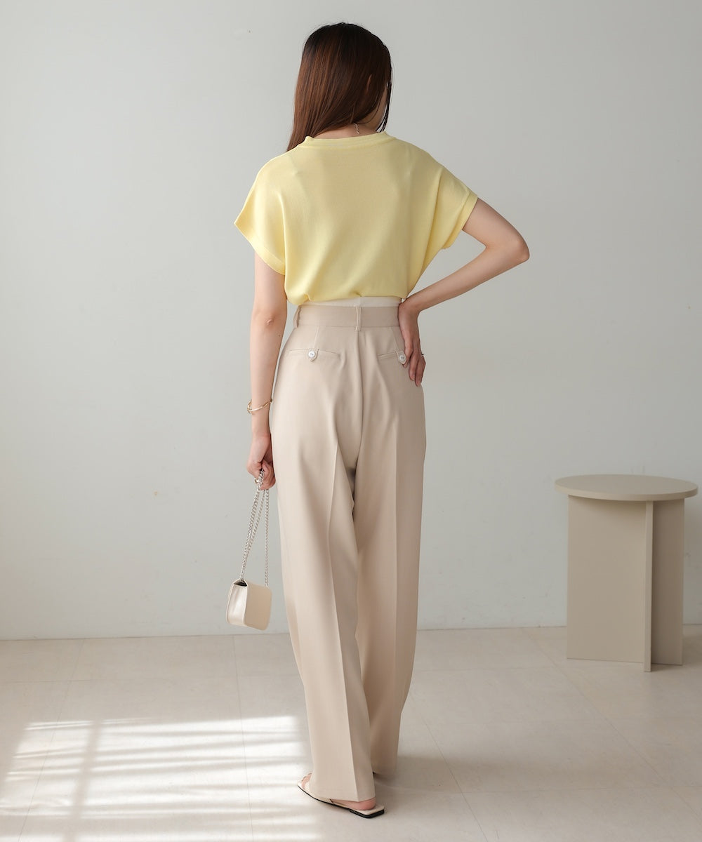 フレンチスリーブドライタッチトップス