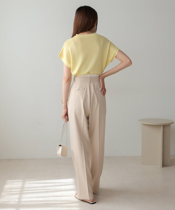 フレンチスリーブドライタッチトップス