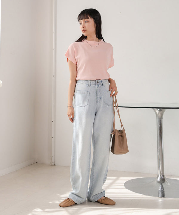 フレンチスリーブドライタッチトップス