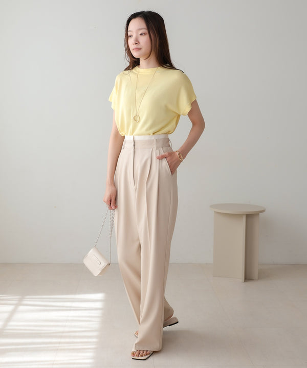 フレンチスリーブドライタッチトップス