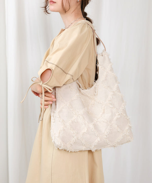 shaggy jacquard bag