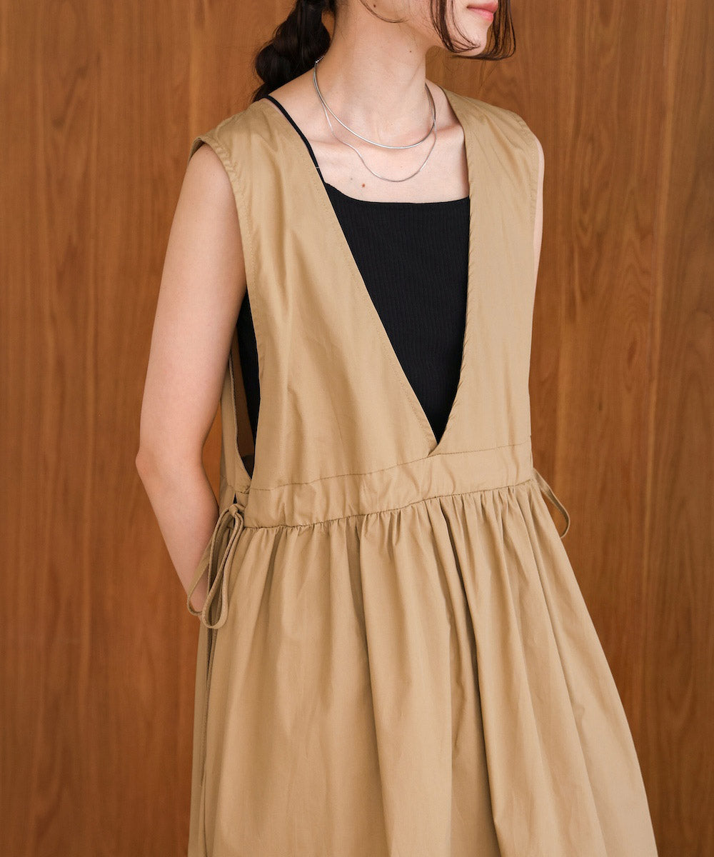 side ribbon jumper onepiece