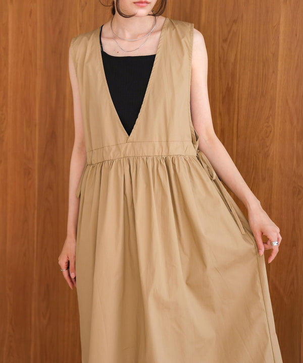 side ribbon jumper onepiece