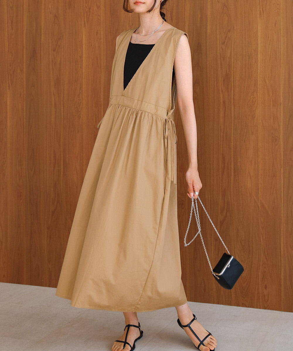 side ribbon jumper onepiece