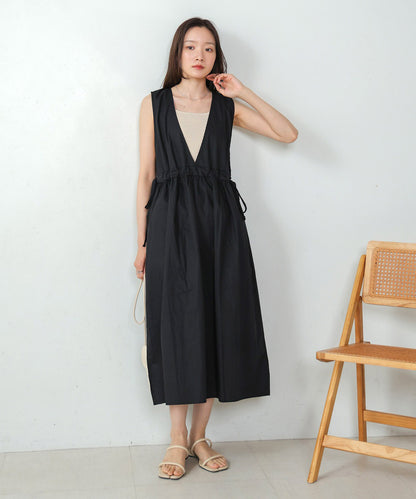 side ribbon jumper onepiece