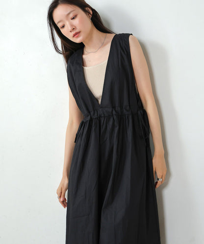 side ribbon jumper onepiece