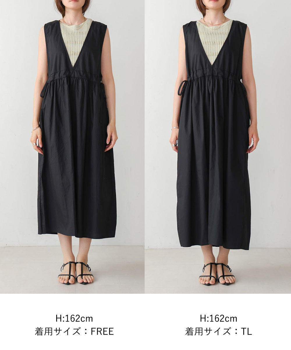side ribbon jumper onepiece