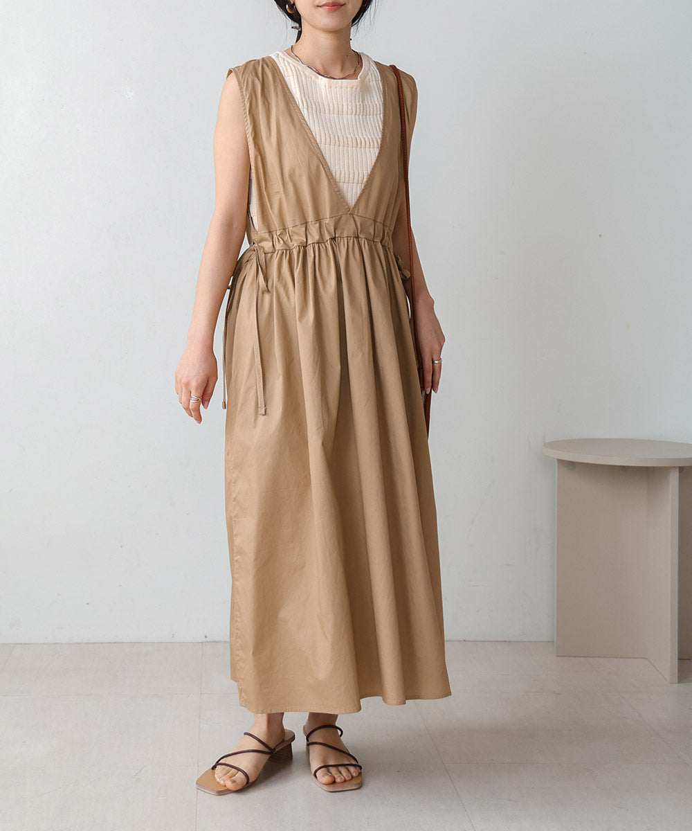 side ribbon jumper onepiece