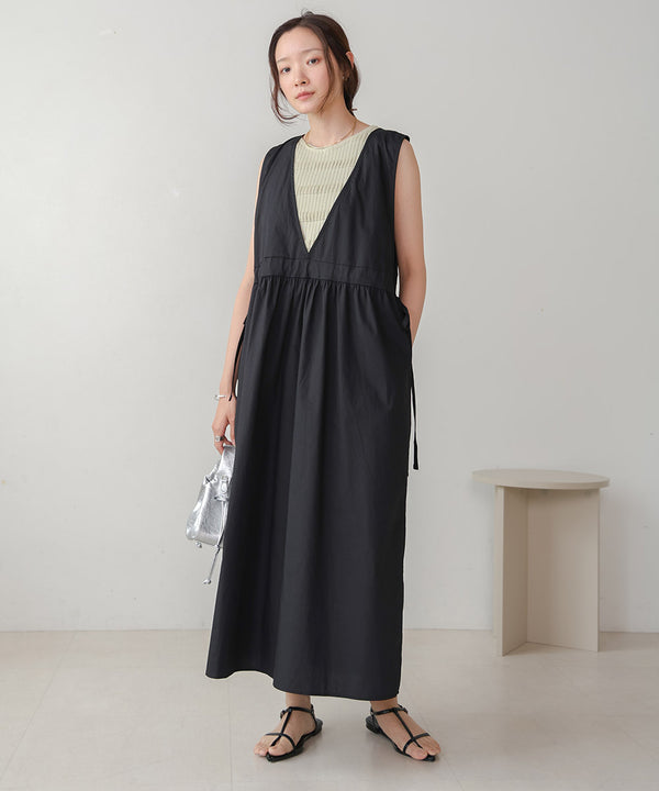 side ribbon jumper onepiece
