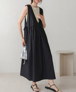 side ribbon jumper onepiece