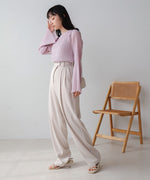 シフォン楊柳ブラウス