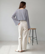 シフォン楊柳ブラウス