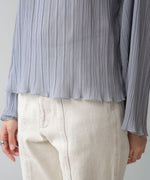 シフォン楊柳ブラウス