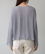 シフォン楊柳ブラウス