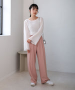 シフォン楊柳ブラウス