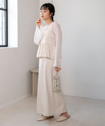 シフォン楊柳ブラウス