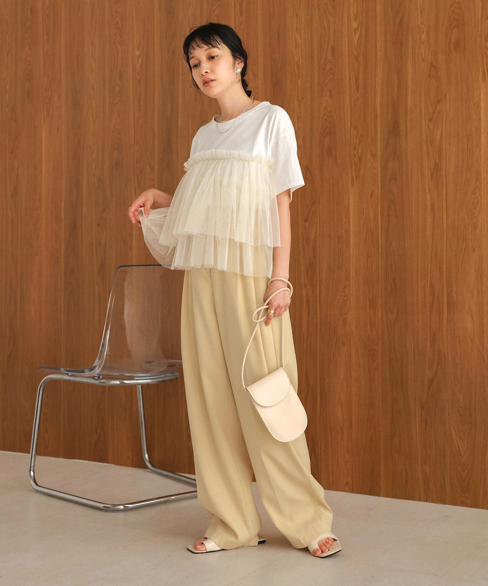 tulle docking T-shirt