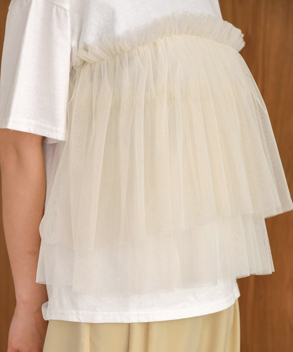 tulle docking T-shirt